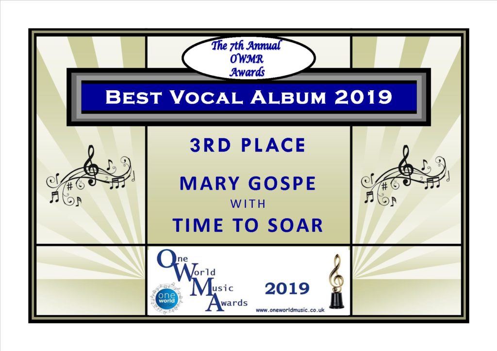 Vocal 3rd place Mary Gospe